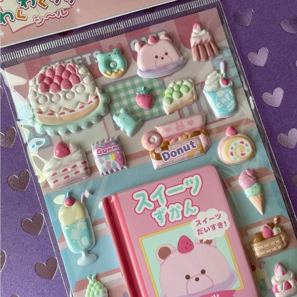 Kamio dessert  puffy stickers